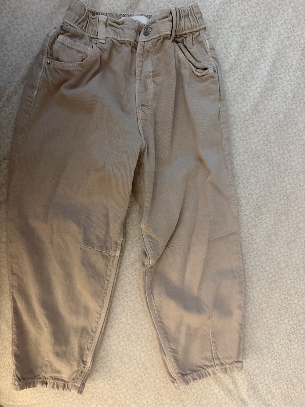 Zara Kids Beige Relaxed Jeans